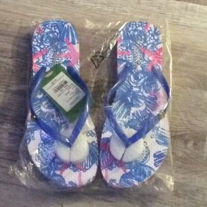 Lily Pulitzer SSS flip flops sz 7/8 NWT